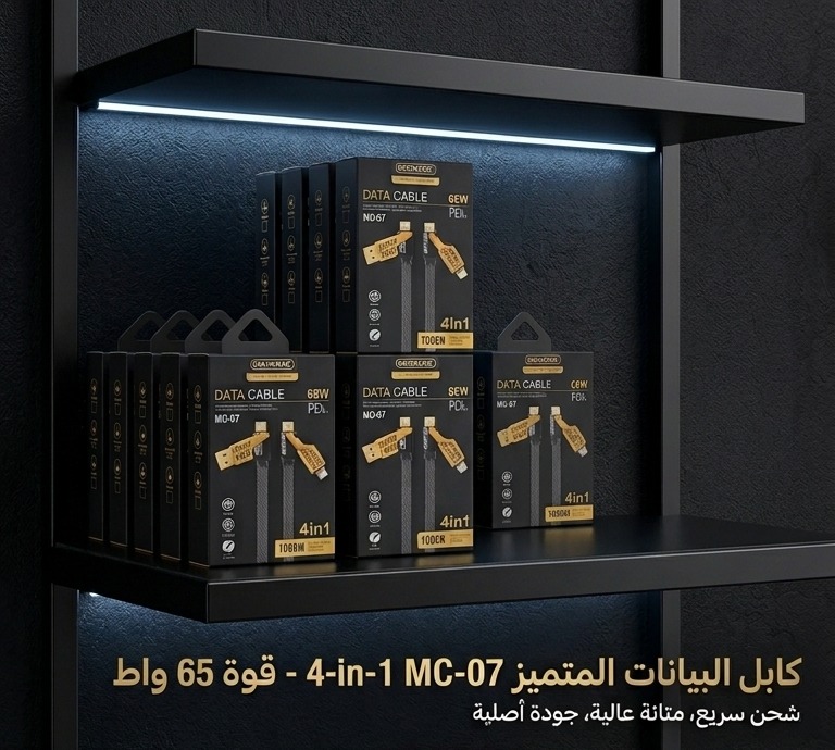 MC-07 Premium 4-in-1 Data Cable - 65W Power