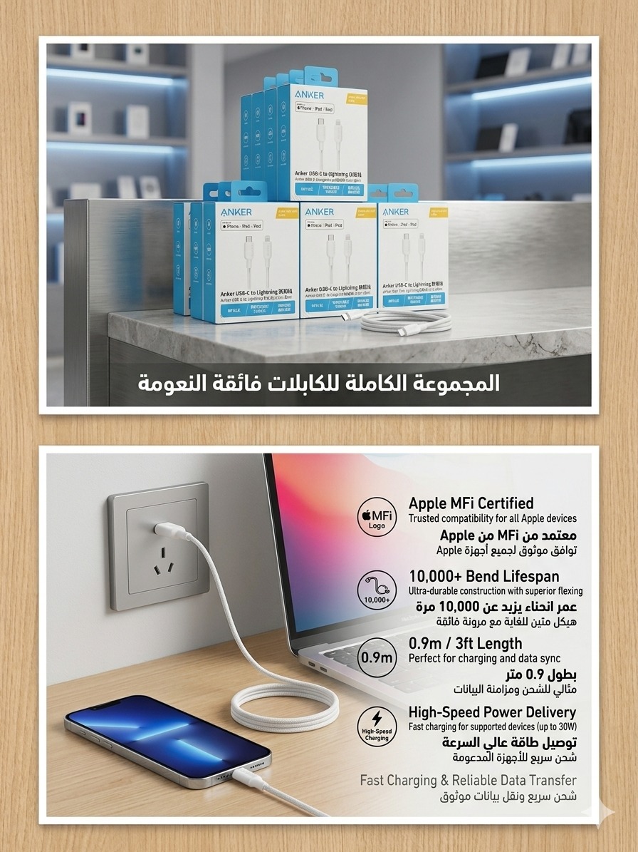 Anker USB-C to Lightning Cable - Ultra Soft Collection